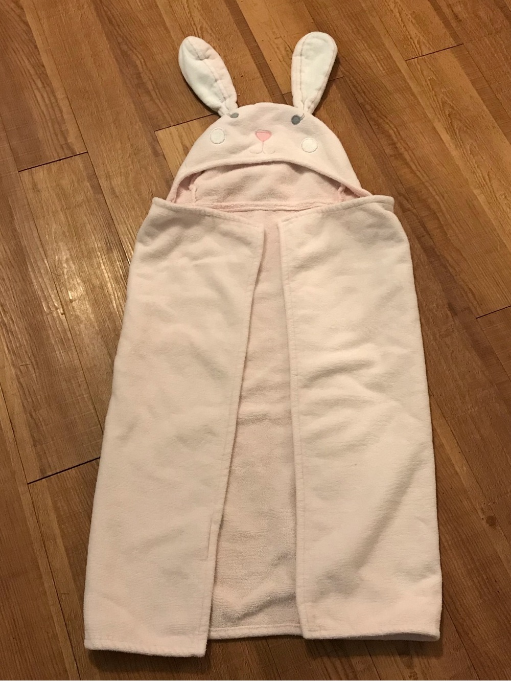 Pottery Barn Kids Pink Bunny Hooded bath towel 100% cotton